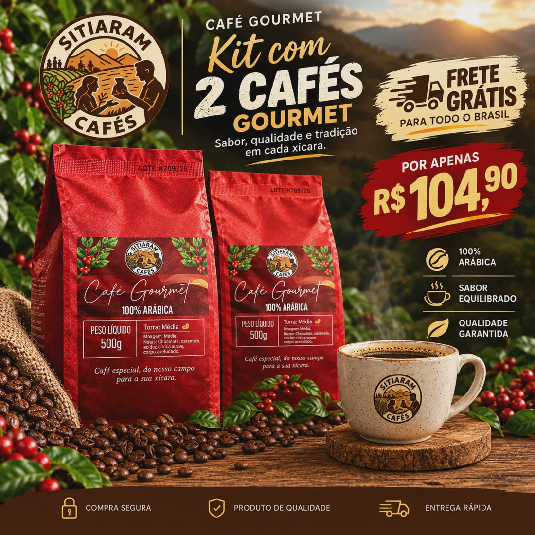 Kit 2 Cafés Gourmet